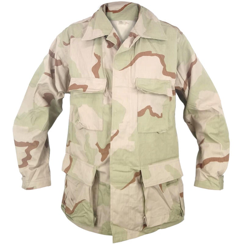 6- Color DCU Shirt/Coat LARGE - Short Desert Camo Cotton/Nylon