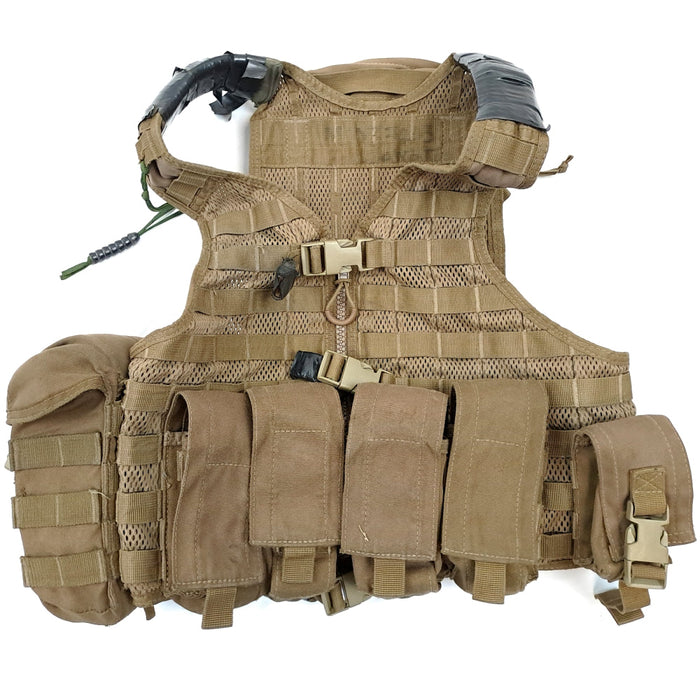 NZ Army Coyote MOLLE Vest w/ Pouches - Medium (3) - New Zealand Army Surplus -