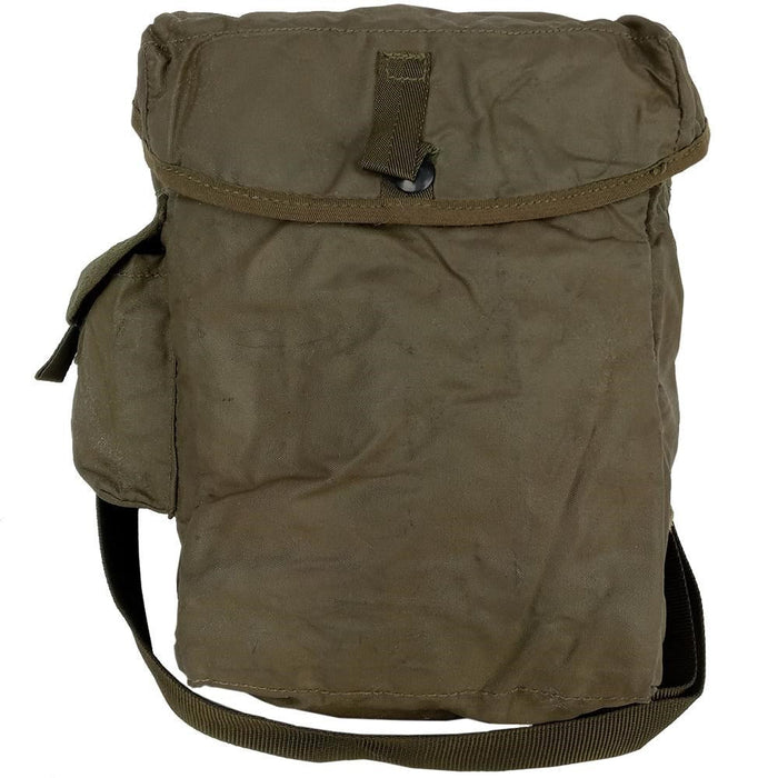 British OD Rubberised Gas Mask Bag - British Army Surplus - Shoulder Bags