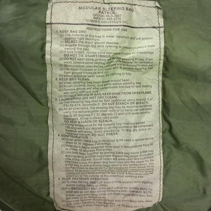 US Patrol Sleeping Bag - Grade 2