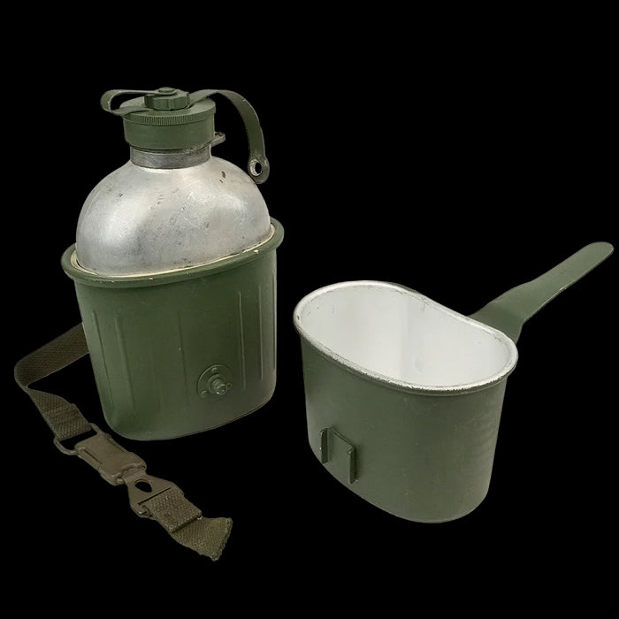 German Army Aluminum Canteen Set