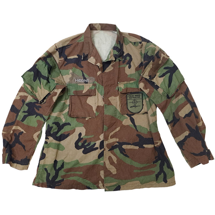 US Police Raid Mod Woodland Shirt - XLarge