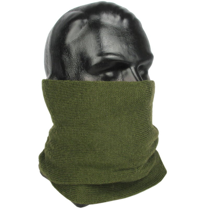 USGI Olive Drab Wool Tube Scarf - Grade 2 - US Army Surplus - Scarves & Shemaghs