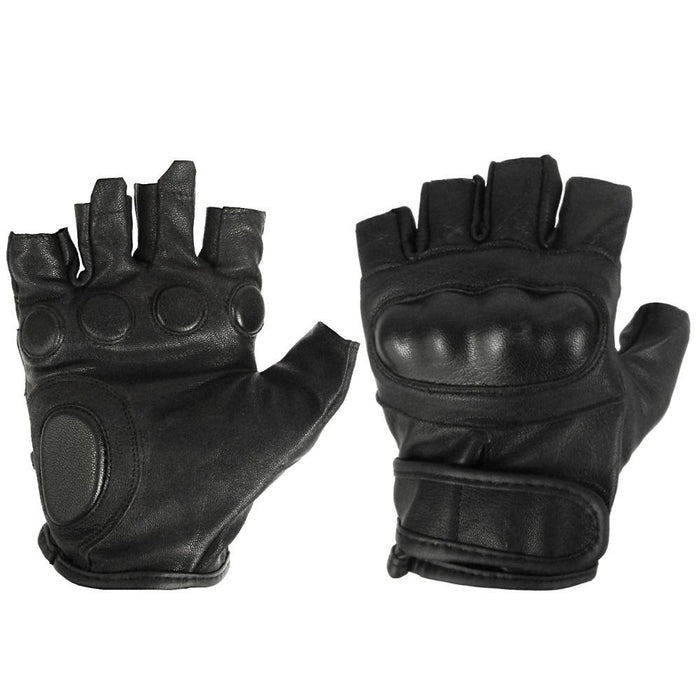 Fingerless Leather Tactical Gloves