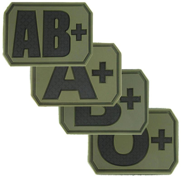 Neg Pos Blood Type Patches Embroidery Military Tactics Badge For