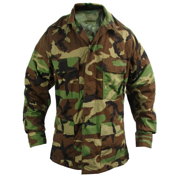 Camouflage Shirts Woodland Camo Rip-Stop BDU Shirt (SML)