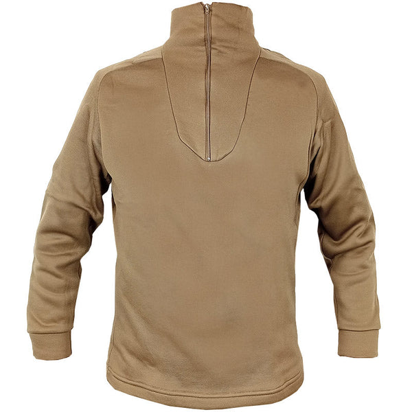 Men Thermal Underwear Clothes Pullover Fleece Warm Brown Military T-shirt  Sets