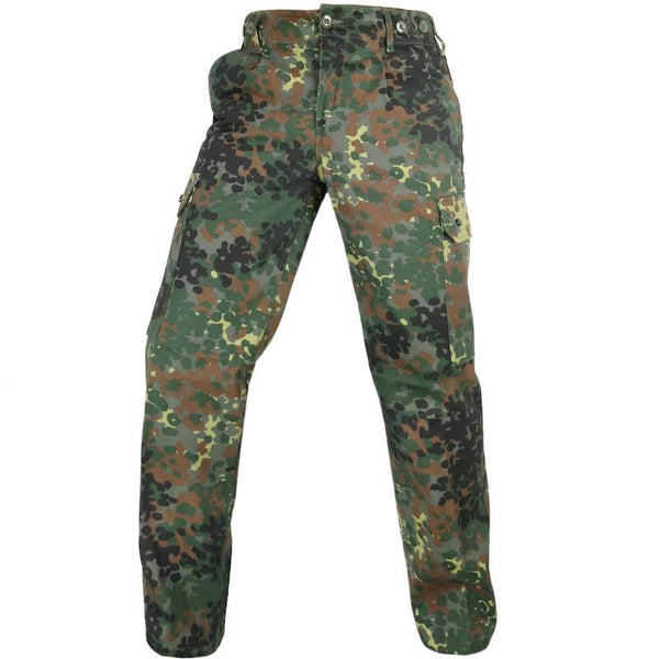 British Army Camo Pants Khaki Green Cargo Combat Trousers Straight